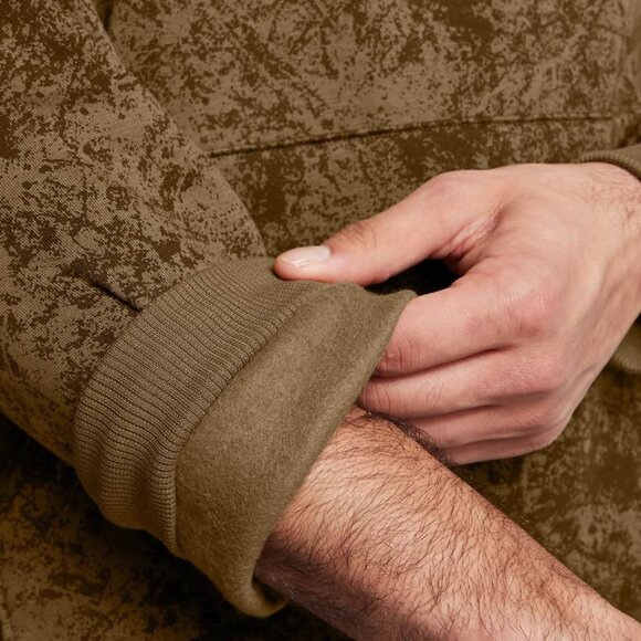 Men's Under Armour Rival Fleece Tech Camo Hoodie-Small-Coyote - Picture 3 of 7